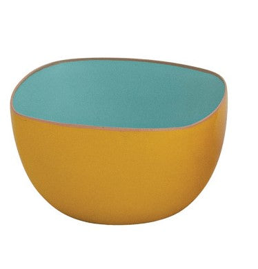Creative Co-Op Enameled Stainless Steel Bowl With Colored Edge - 4 Color Options