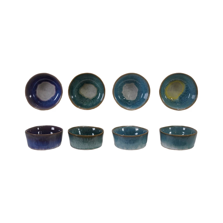 Creative Co-Op Stoneware Dish  Reactive Glaze / 4 Color Options