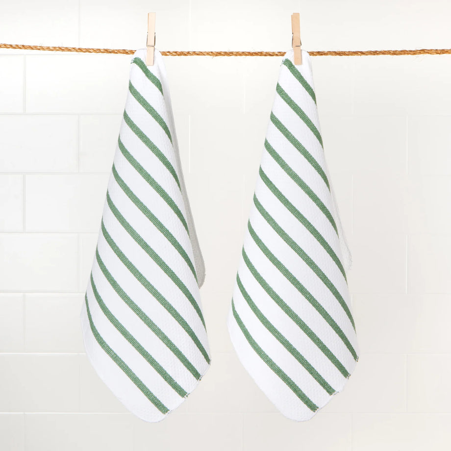 Now Designs Basketweave Dishcloths set of 2 - Elm Green