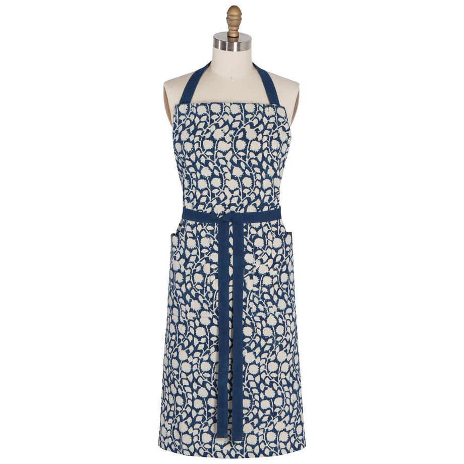 Danica Heirloom Block Print Apron - Vinebloom