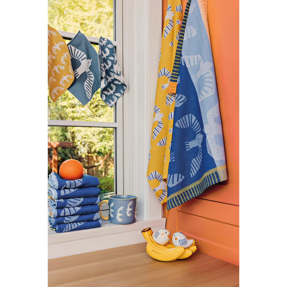 Danica Jubilee Jacquard Dishtowel - Birdie / Blue
