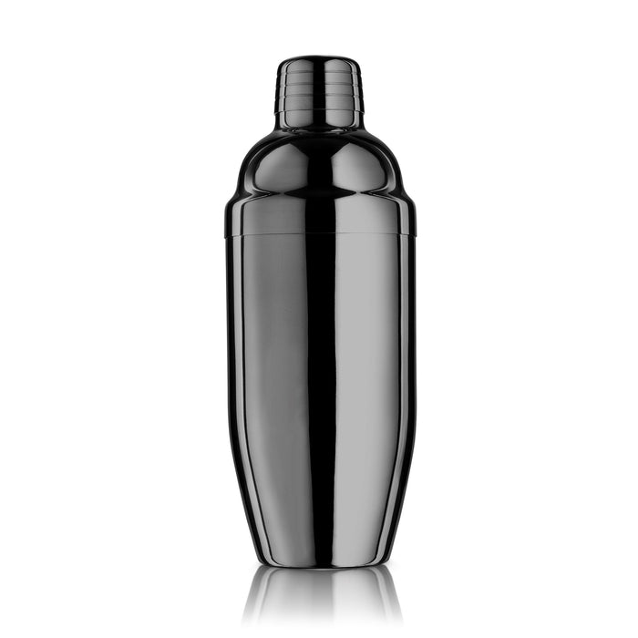 Final Touch Double-Wall Stainless Steel Cocktail Shaker - Black Chrome/ 18oz