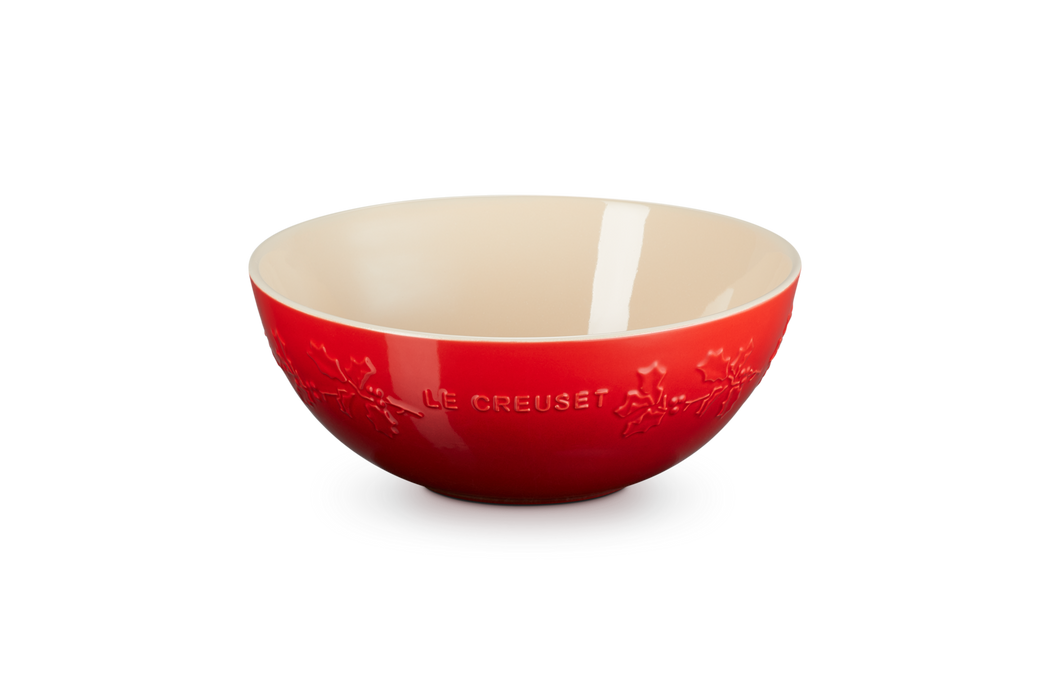 Le Creuset 3.6 L Stoneware Holly Multi Bowl - Cerise