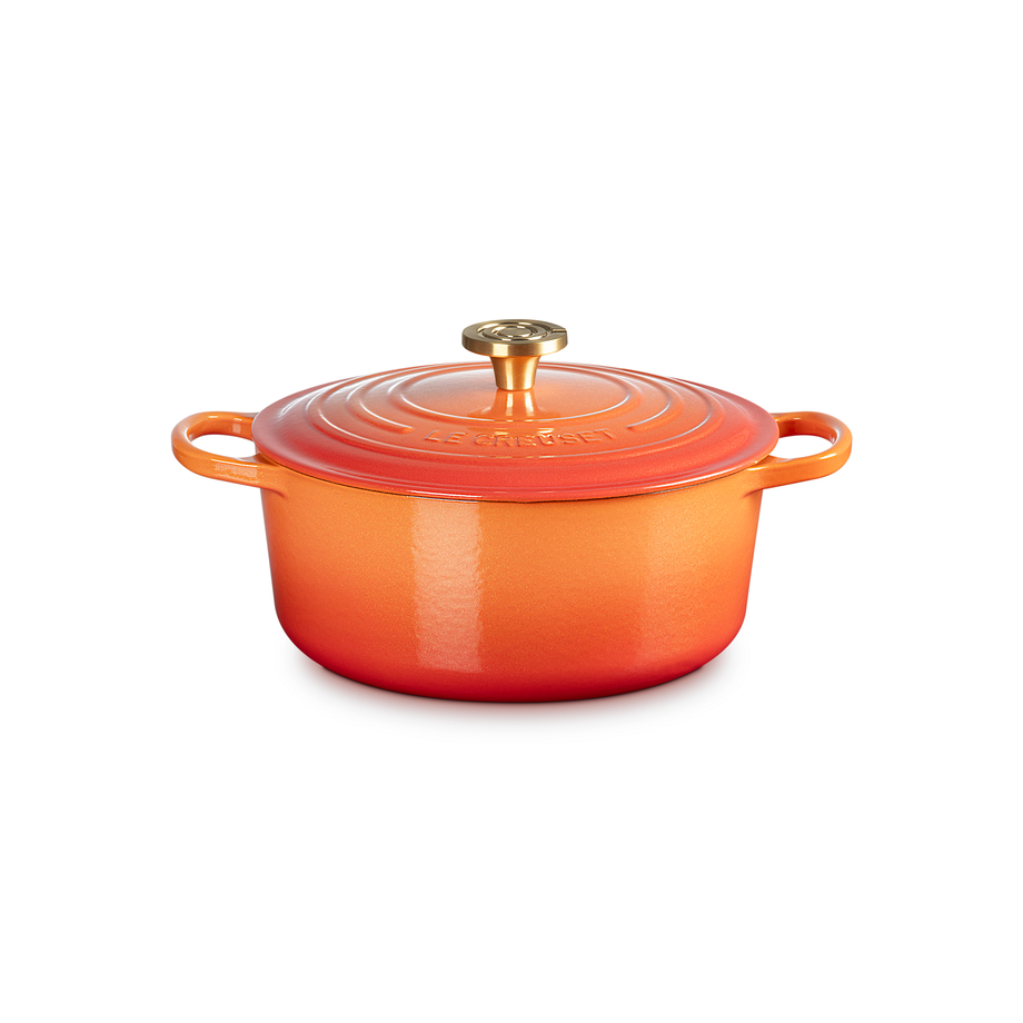 Le Creuset 5.3L Signature Round French Oven -  Flamme Dorée