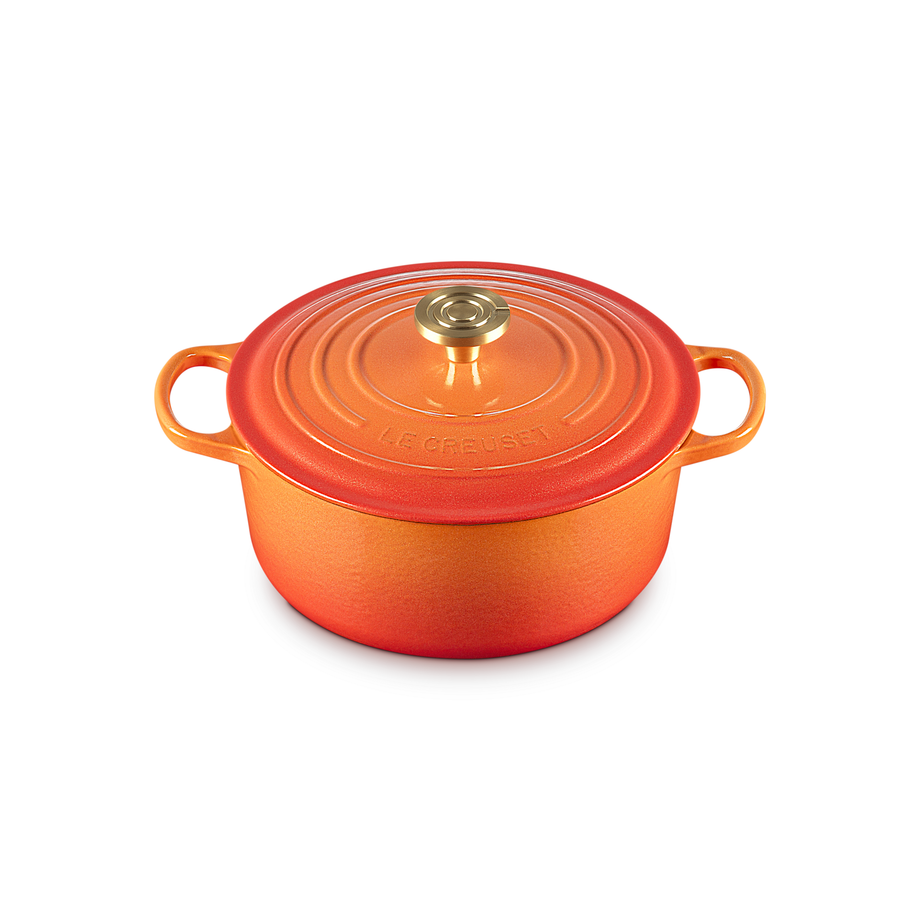 Le Creuset 5.3L Signature Round French Oven -  Flamme Dorée