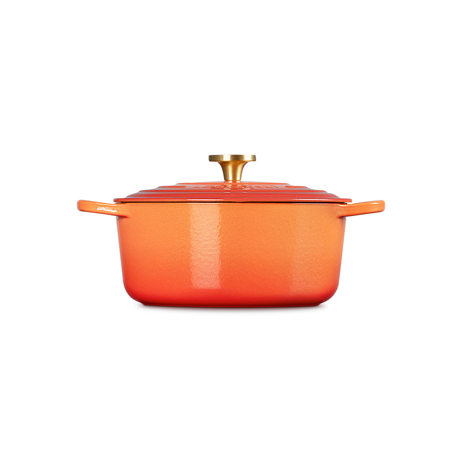 Le Creuset 5.3L Signature Round French Oven -  Flamme Dorée