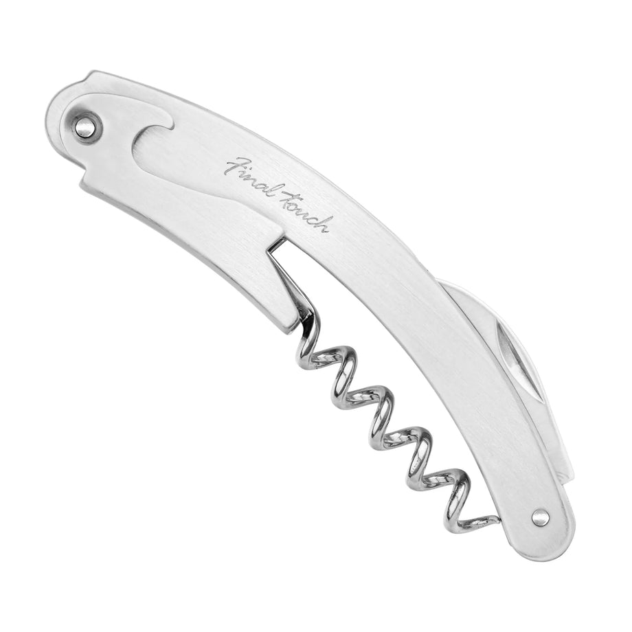 Final Touch Waiter’s Friend Corkscrew -  Stainless Steel