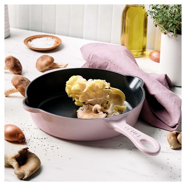 STAUB Cast Iron Traditional Deep Frypan 22 cm / 8.5 inch  - Sorbet Rose