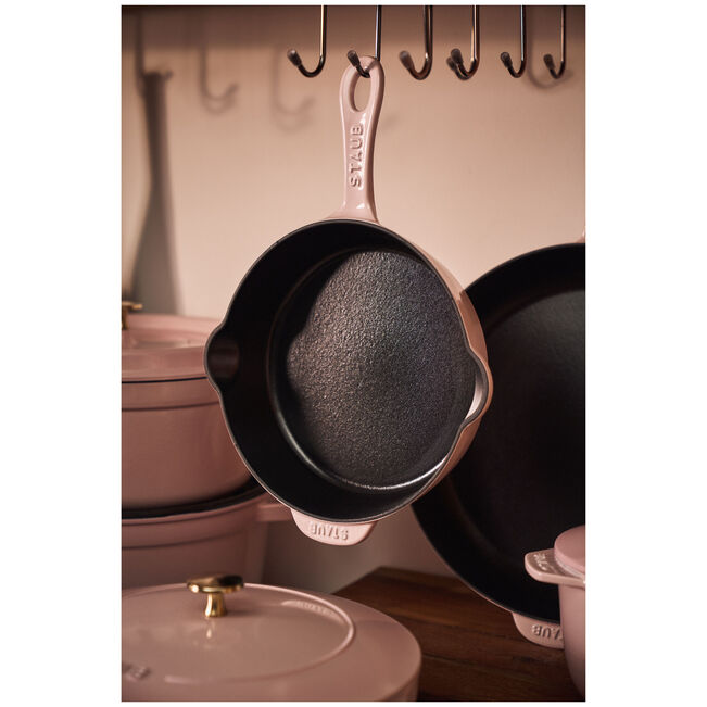STAUB Cast Iron Traditional Deep Frypan 22 cm / 8.5 inch  - Sorbet Rose