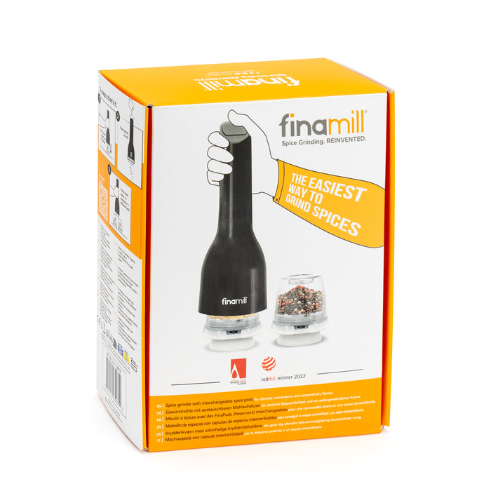 FinaMill Grinder with 2 FinaPod Pro Plus Pods - Midnight Black