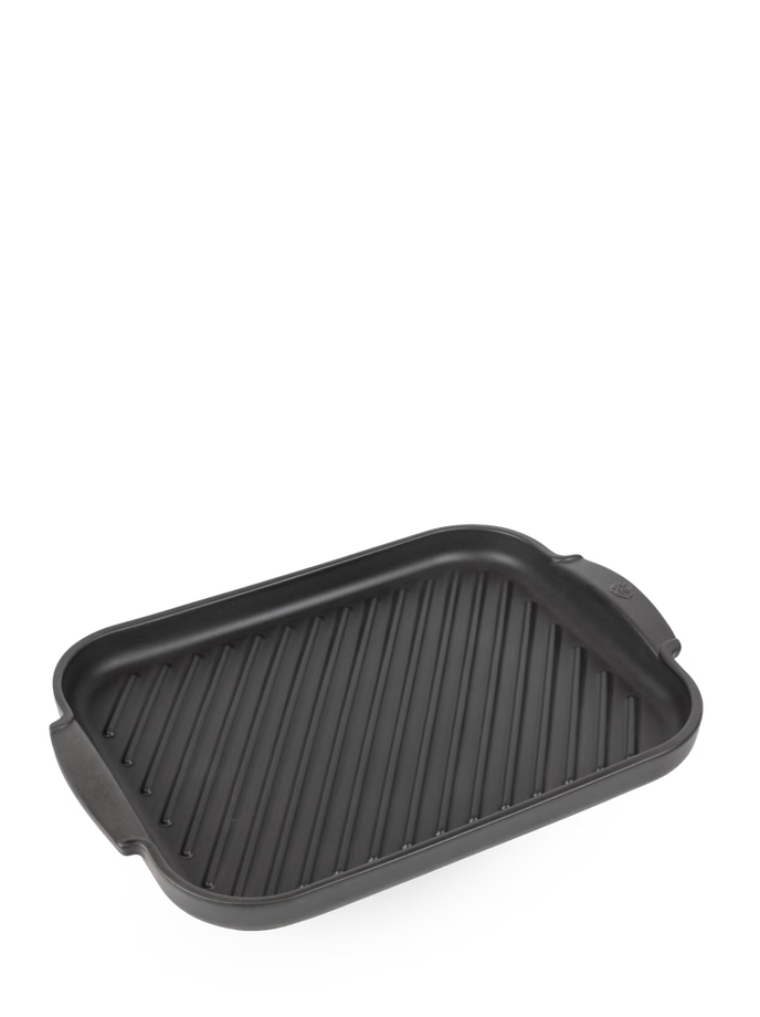 Grill to Table Rectangular Ceramic Grill Dish/ 38 cm / 15" - Black
