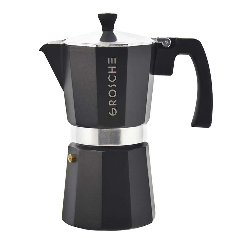 Grosche Milano Stovetop Espresso Maker - Black / 9 -Cup / 15.2 fl. oz