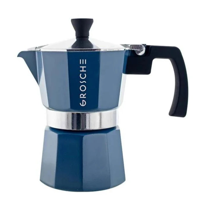 Grosche Milano Stovetop Espresso Maker - Blue / 3 -Cup / 5 fl. oz