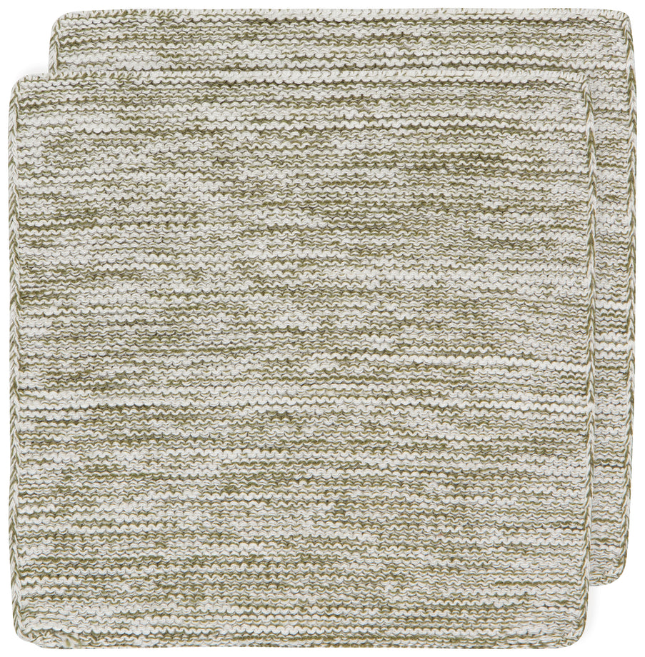Danica Heirloom Knit Dishcloths Set of 2 - Olive Branch