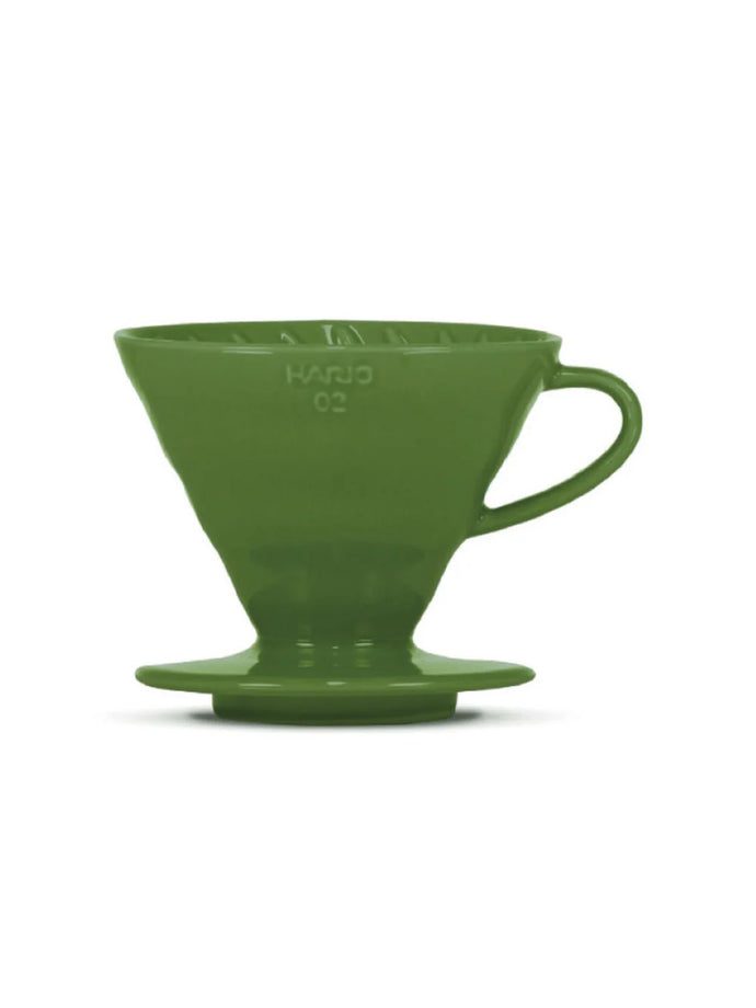 Hario V60-02 Ceramic Brew Dripper - Dark Green