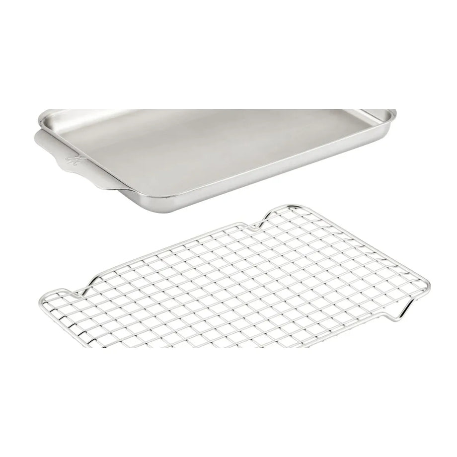 Hestan Provisions OvenBond Tri-ply Stainless Steel Quarter Sheet Pan with Rack, 9" x 12.5"