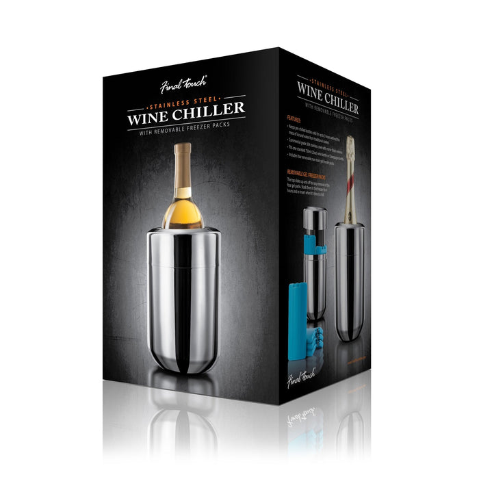 Final Touch Stainless Steel Wine Chiller - 750 ml