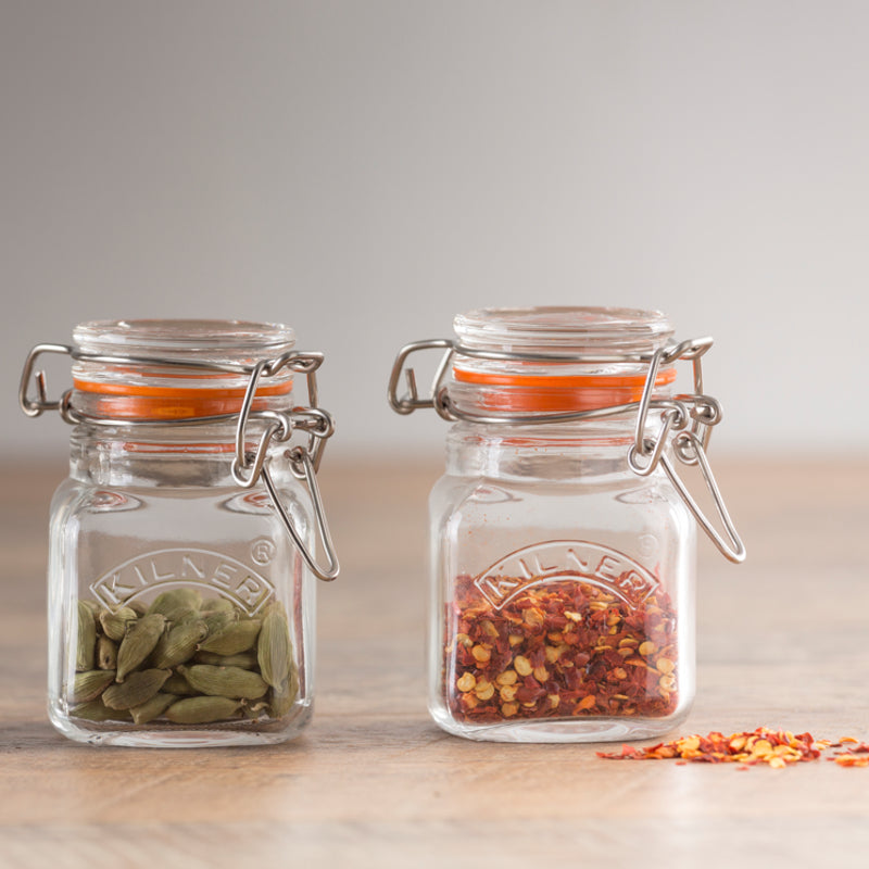 Kilner Square Clip-Top Spice Jar - 70ml