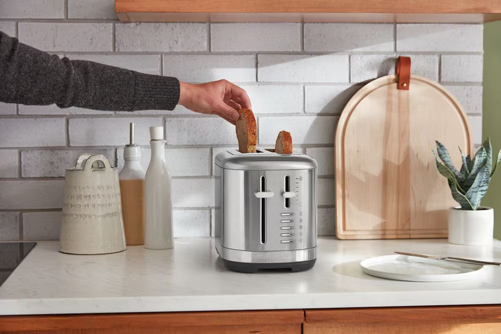 Grille-pain de cuisine 2 places - Acier inoxydable brossé