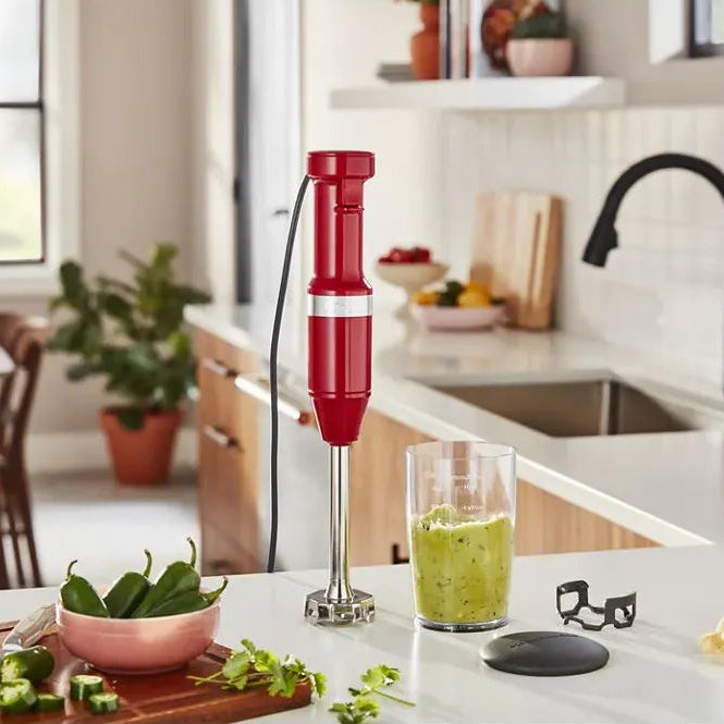 KitchenAid Variable Speed Corded Hand Blender - Empire Red