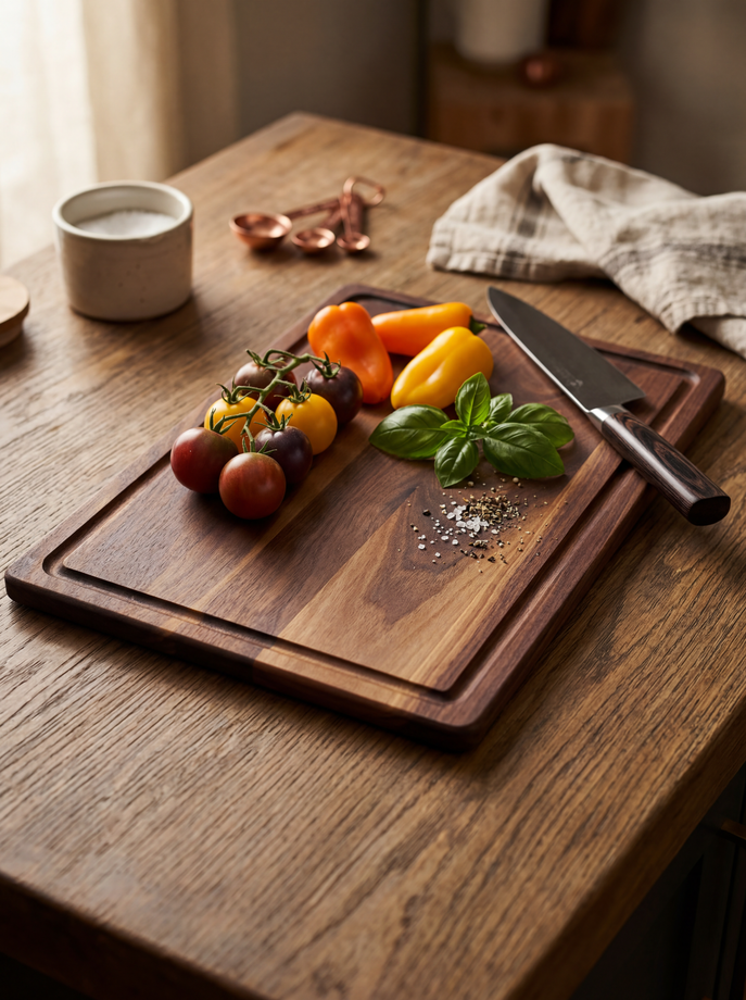 Labell Maple Walnut Edge Grain Cutting Board 12″ x 18″