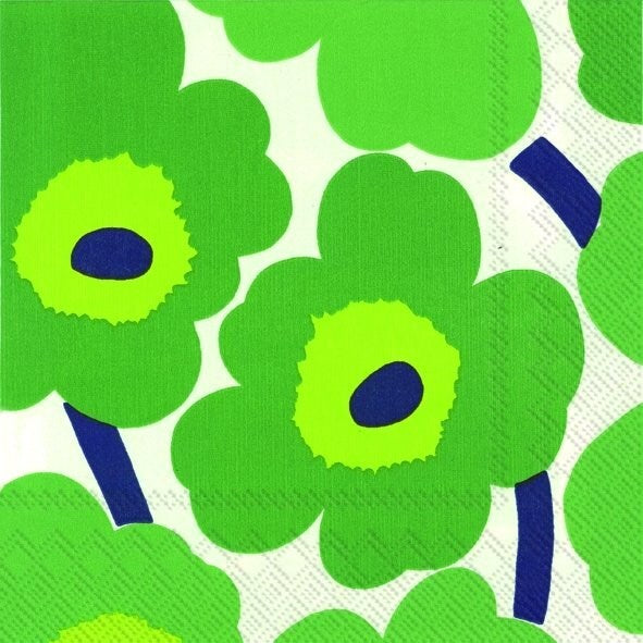 Marimekko Paper Lunch Napkins - UNIKKO green