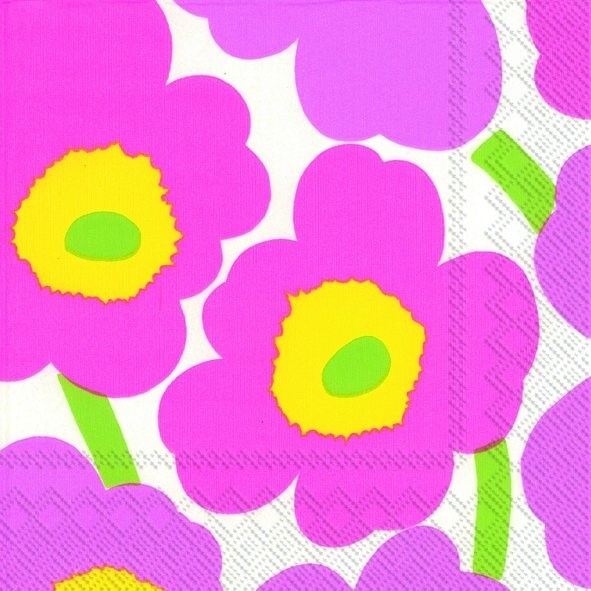 Marimekko Paper Lunch Napkins - UNIKKO light pink