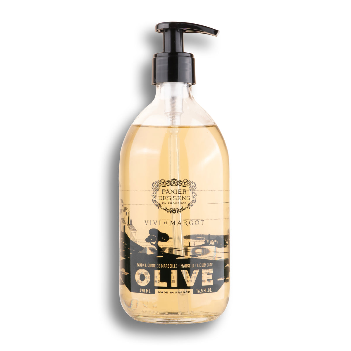 Panier des Sens Liquid Marseille Soap Glass Bottle - Olive — Cookery