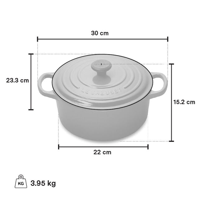 Le Creuset 3.3L Round French Oven - Oyster
