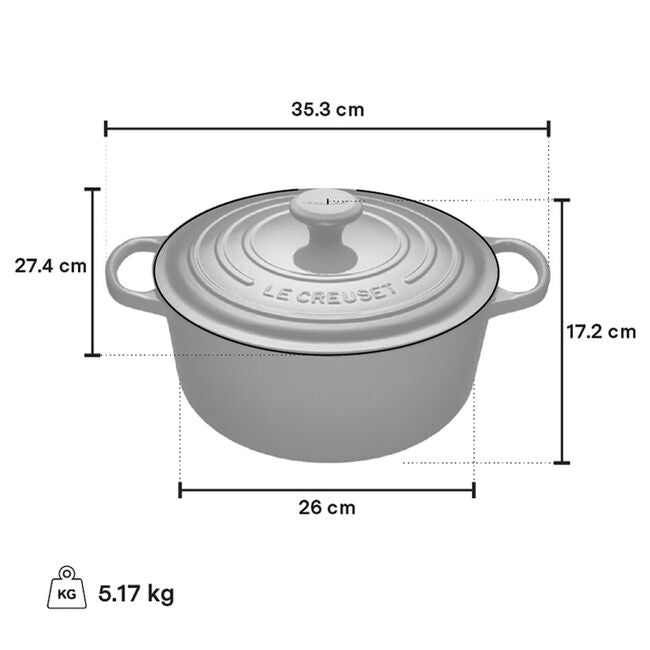 Le Creuset 5.3L Round Dutch Oven - Camomille