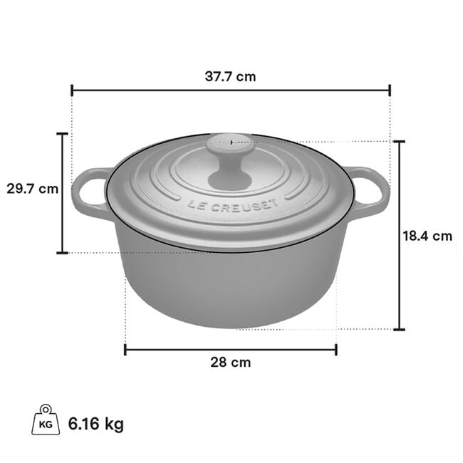 Le Creuset 6.7L Signature Round French Oven - Camomille