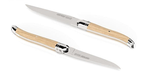 Jean Dubost Laguiole Premium Light Wood Steak Knife - Set of 6