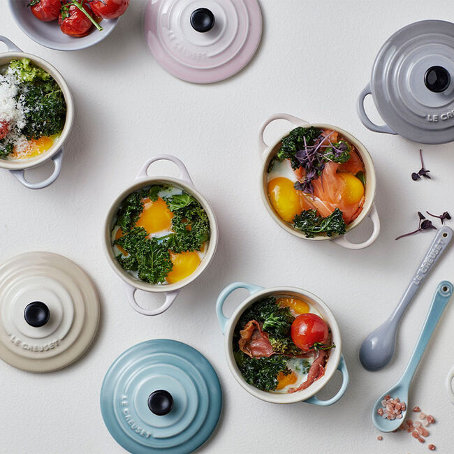 Le Creuset Calm Collection Classic Mini Round Cocottes set of 4