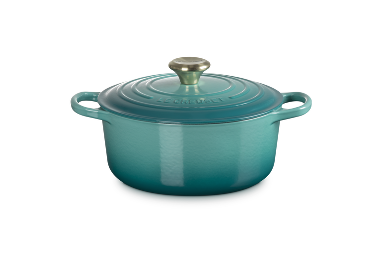Le Creuset 4.2L Signature Round French Oven - Bleu Riviera
