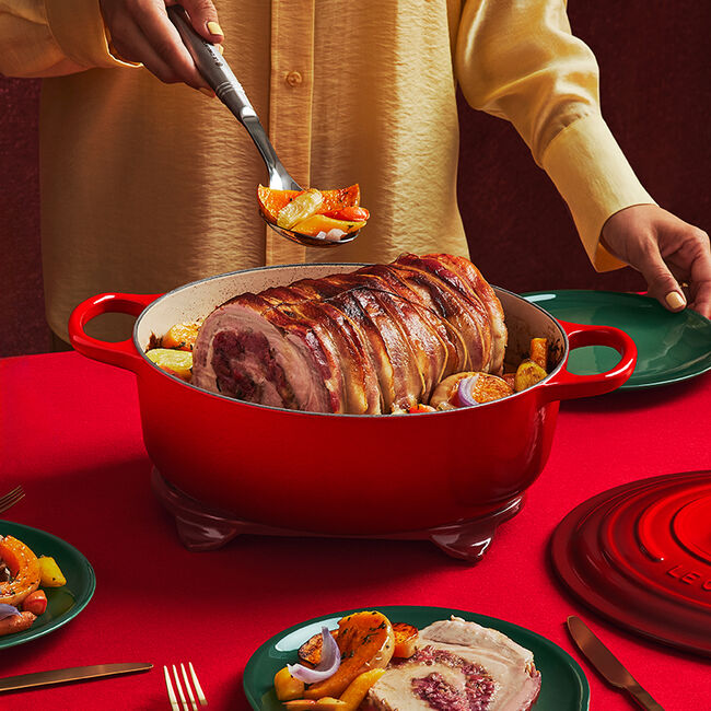 Le Creuset 6.2L Shallow Round Dutch Oven - Cerise