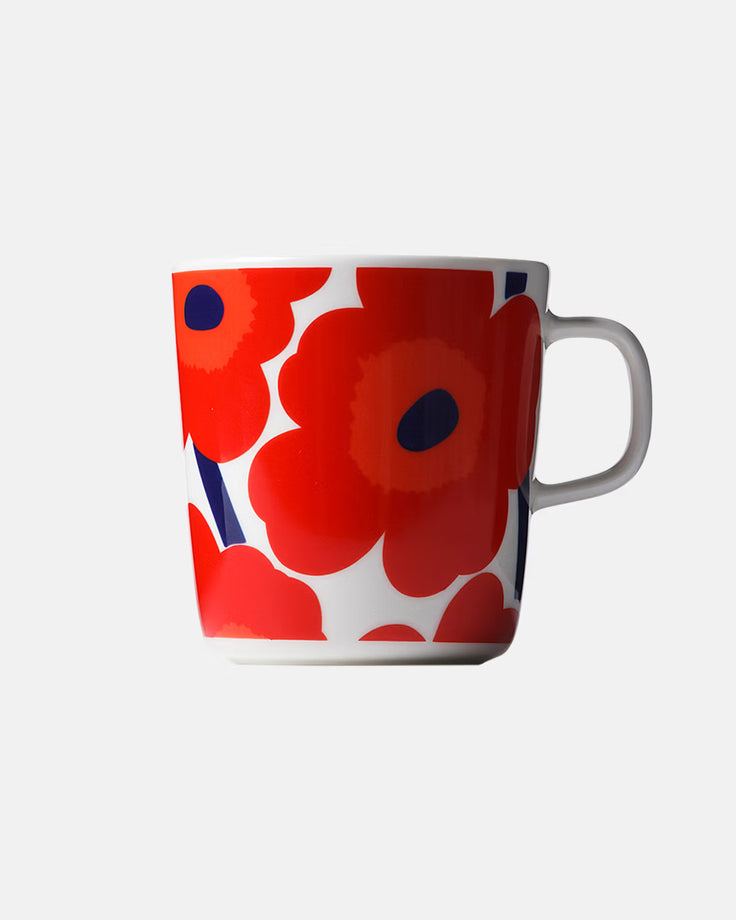 Marimekko Oiva Large Mug /400 ml / 13.5 oz - UNIKKO Red