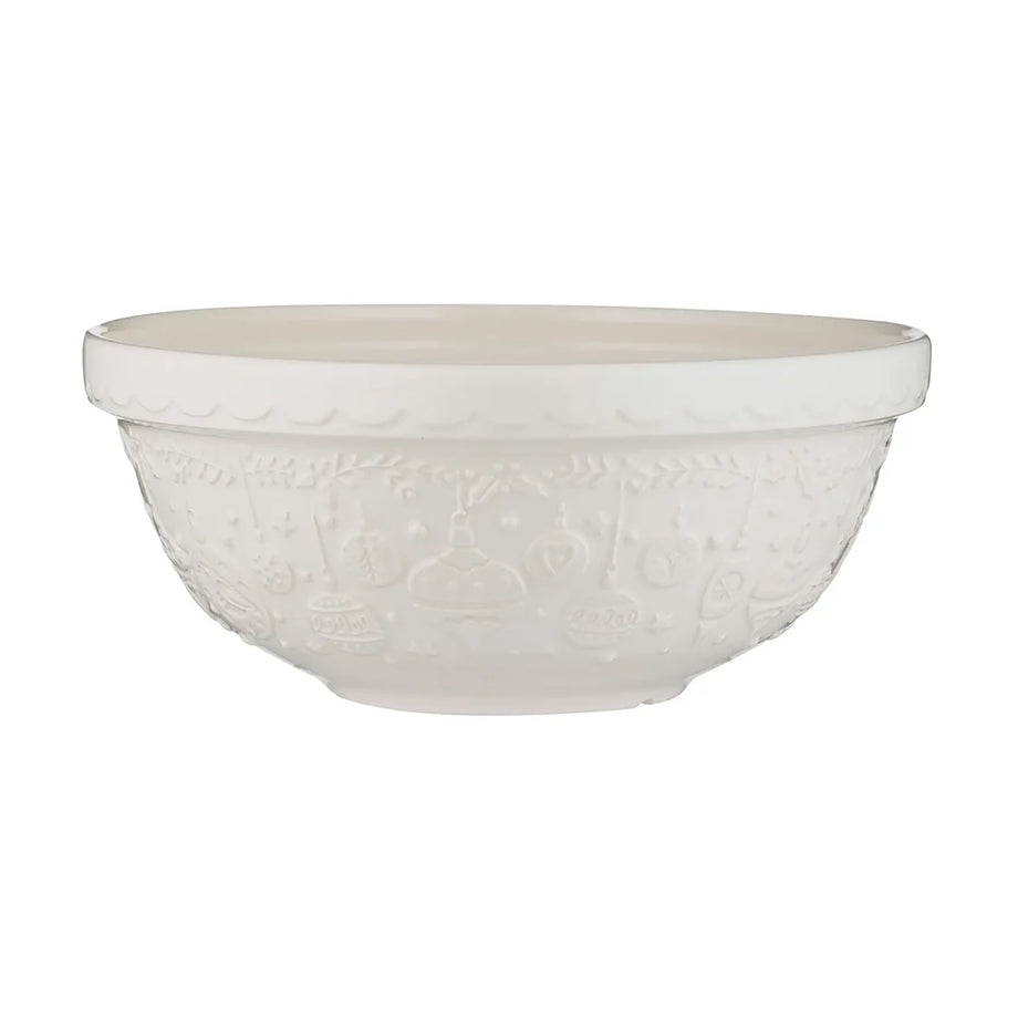 Mason Cash Deck The Halls Mixing Bowl - 2.7 L / 28cm - Cream