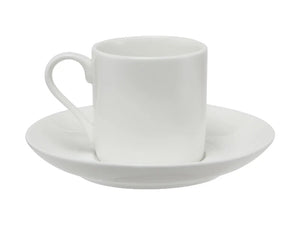 Maxwell & Williams Straight Demi Cup & Saucer - White