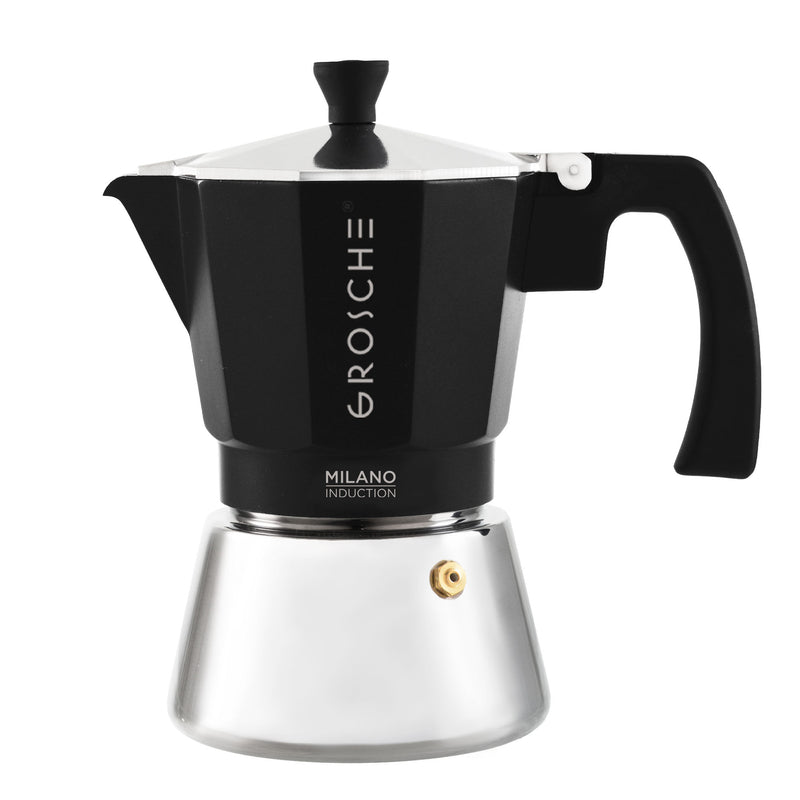 Grosche Milano Espresso Maker - Charcoal / 6-Cup / 9.3 fl. oz
