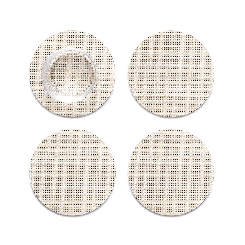Chilewich Mini Basketweave Coasters – Set of 4 / Parchment