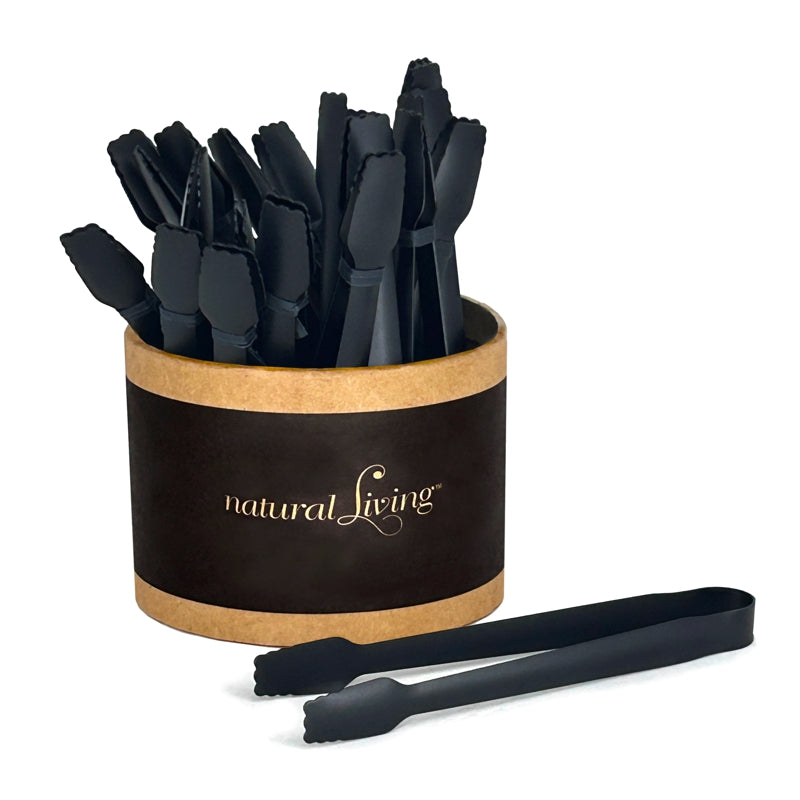Natural Living Small Serving Tongs - Black