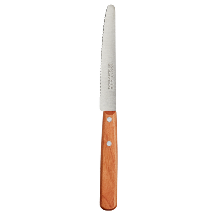 Nogent French Serrated Dinner Knife 4.25" - Cherrywood