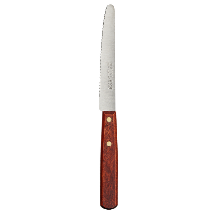 Nogent French Serrated Dinner Knife 4.25" - Hornbeam