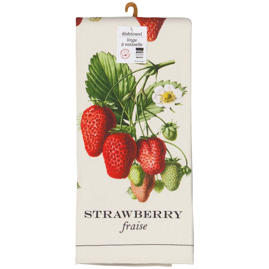 Now Designs Dishtowel - Vintage Strawberries
