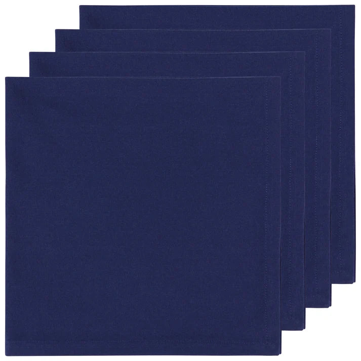 Serviettes en coton Spectrum de Now Designs - Ensemble de 4 / Bleu indigo