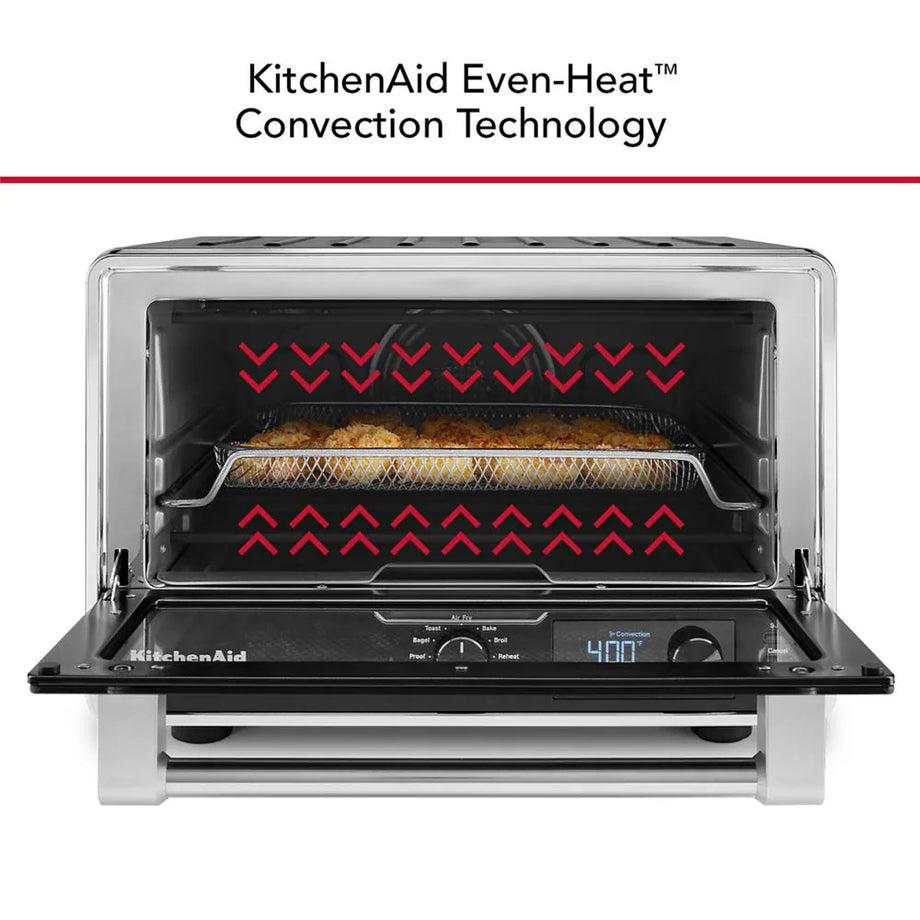 KitchenAid Digital Countertop Oven with Air Fry & Pizza Function – Contour Silver