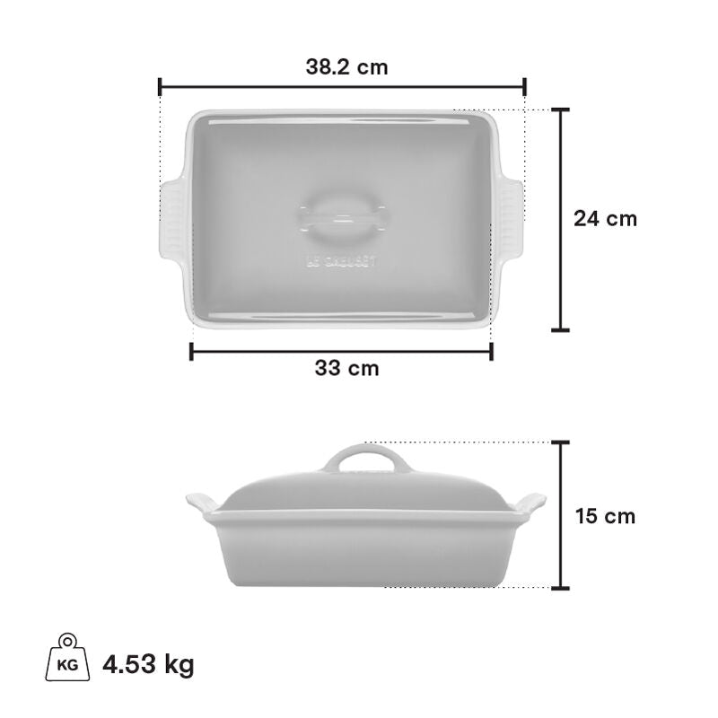 Le Creuset 3.8L Rectangular Casserole with Lid - Artichaut