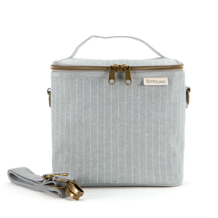 SoYoung Petite Lunch Poche - Pinstripe Heather Grey