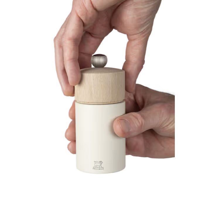 Peugeot  Boreal Zirlion Salt Mill, Wood, Feather White, 12 cm / 5 "