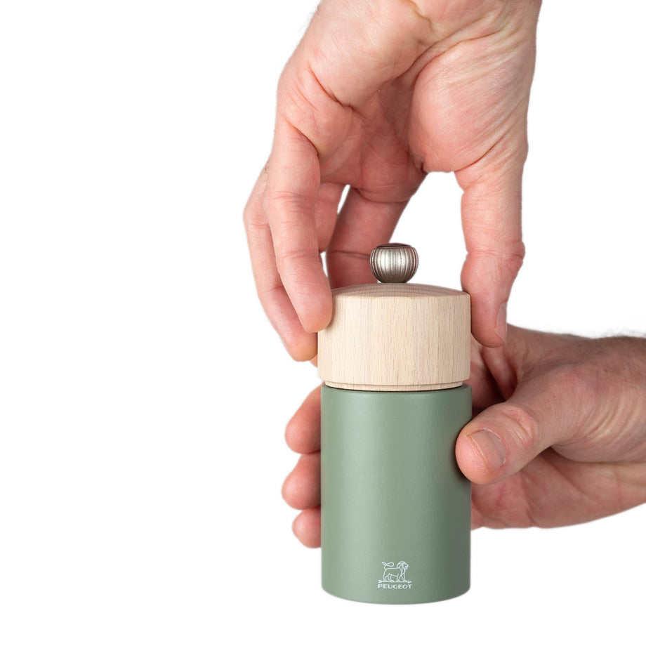 Peugeot Boreal Pepper Mill, Wood, Forest Green, 12 cm / 5 "